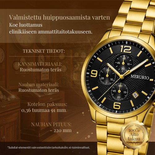 Luksusmainen liikemiesten kello