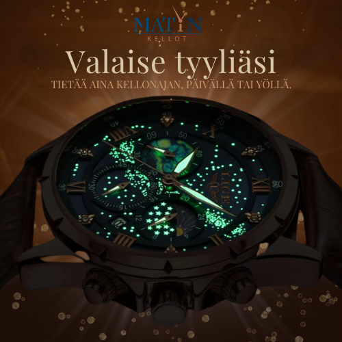 Tyylikäs kuu- ja vaihekello